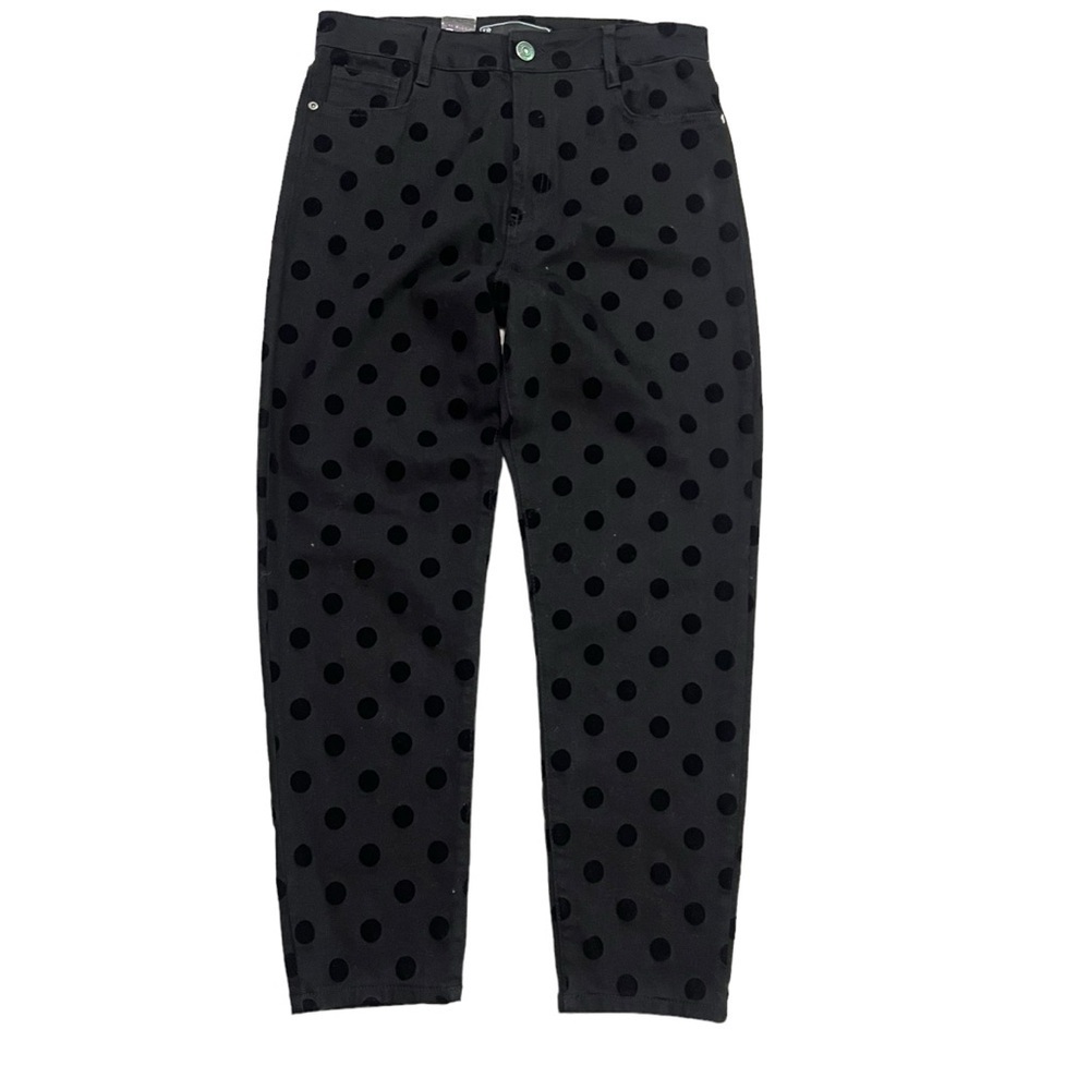 High Rise Black Polka Dot Jeans